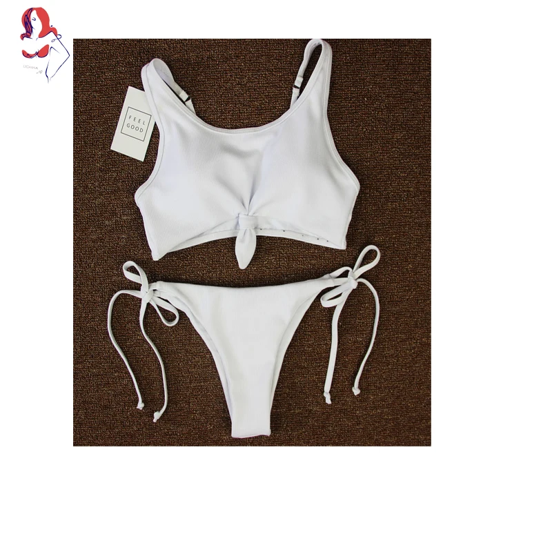 UCHIHA LQ бикини простой с однотонной шнуровкой Maillot De Bain Homme Fatos Banho Senhora комплект 2017|set