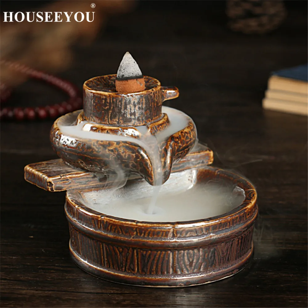 Арома дым обратного потока благовония горелки курильница для благовоний в виде