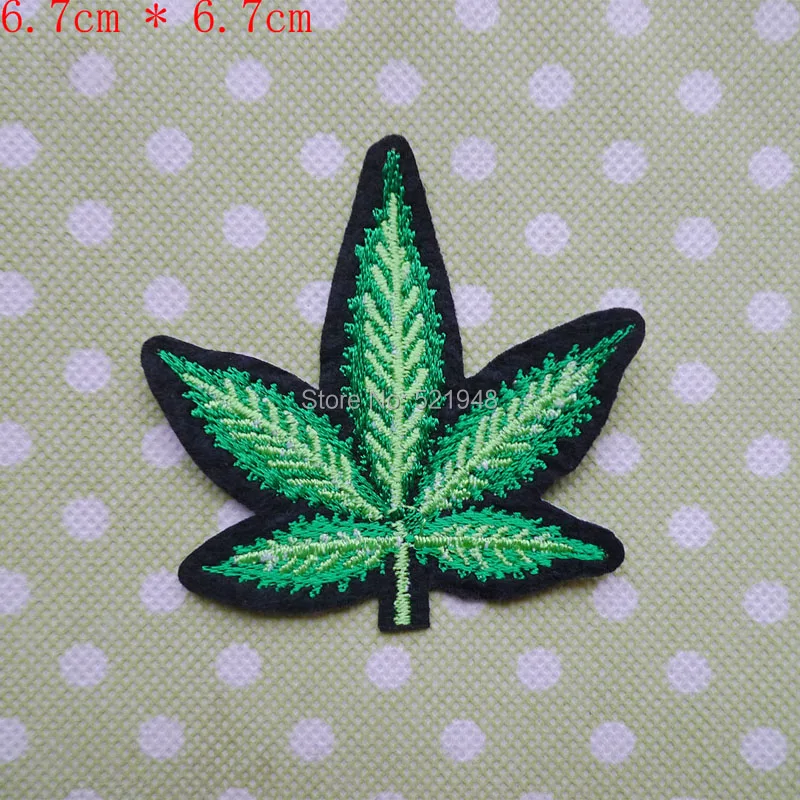 1 Pcs Tree Leaf Leaves Embroidery Iron On Patches For Fabric Clothing DIY Motif Stripes Stickers Cute Badges Decoration Applique | Дом и сад