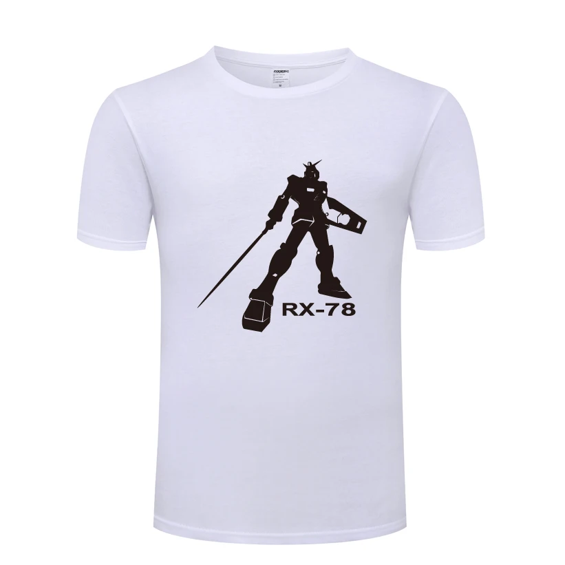 EXIA Gundam RX-78 Anime Cartoon Men's T-Shirt T Shirt Men 2018 New Short Sleeve O Neck Cotton Casual Top Tee | Мужская одежда