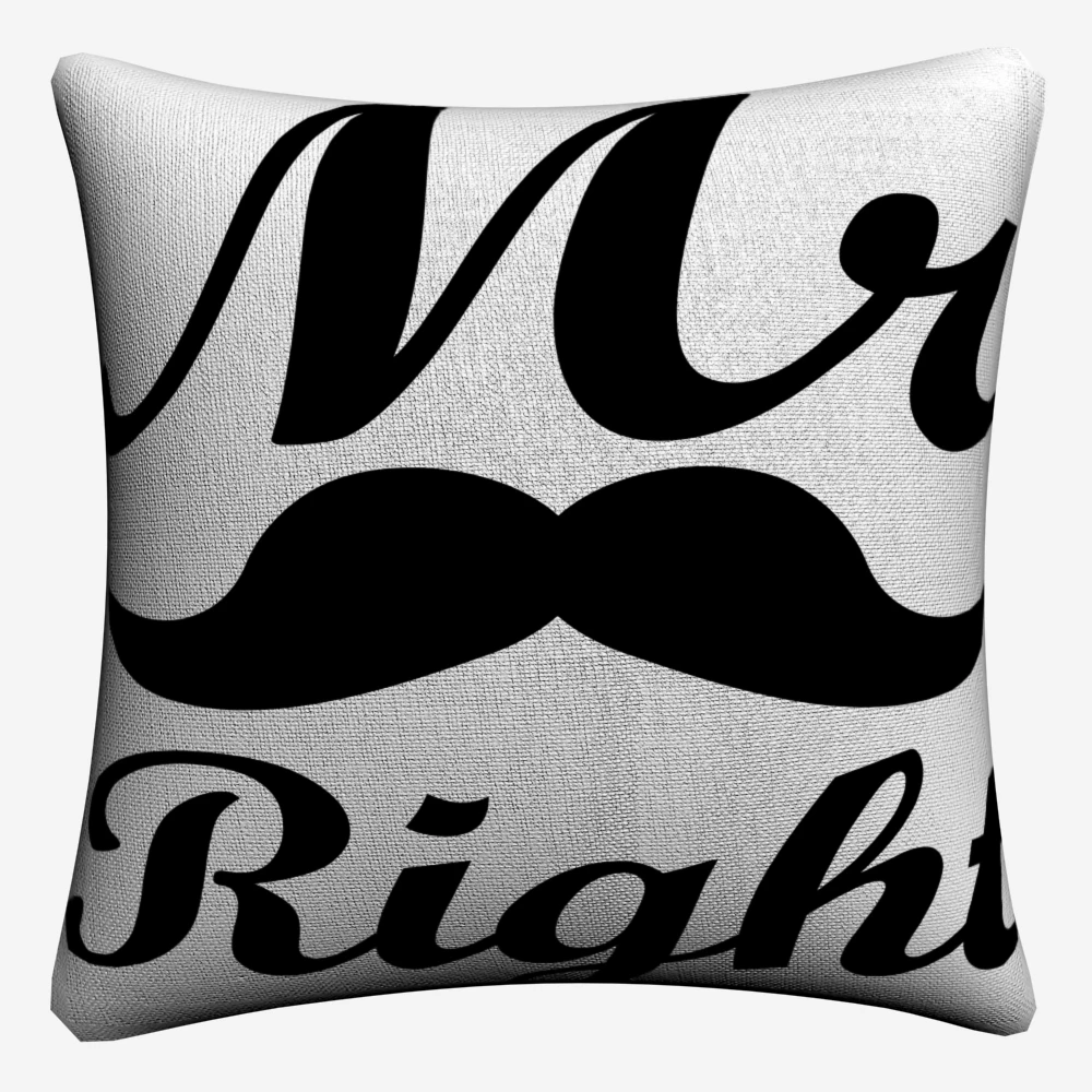 Mr. Right Mrs всегда прав декоративная льняная Наволочка на подушку подушка чехол для