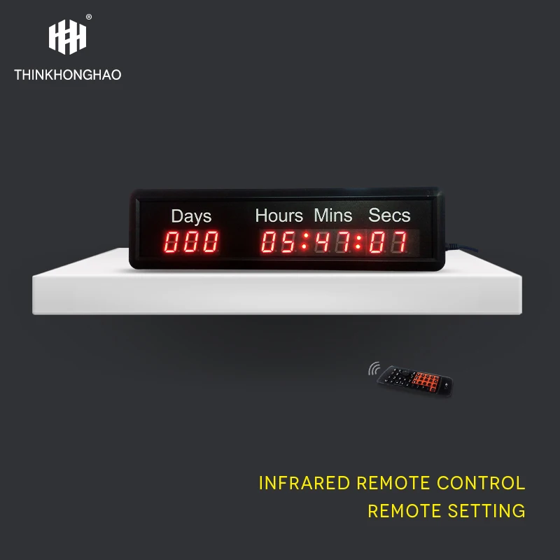 1 дюйм красный цвет 9 цифр дней часов минут и секунд светодиодный таймер обратного