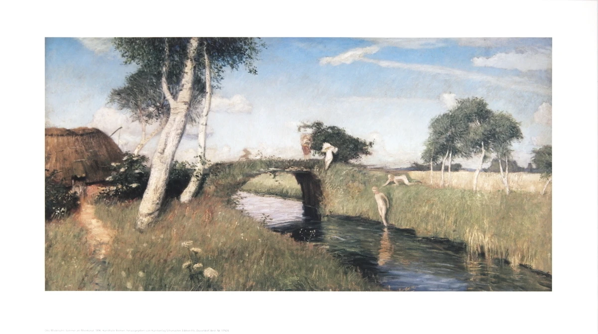 Отто Modersohn Sommer am Moorkanal|Таблички и знаки| |