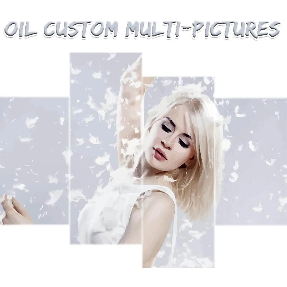 AZQSD Custom Photo Oil Painting By Number Multi-Pictures Home Decor DIY Coloring Abstract Wedding/Family/Birthday Gift | Дом и сад