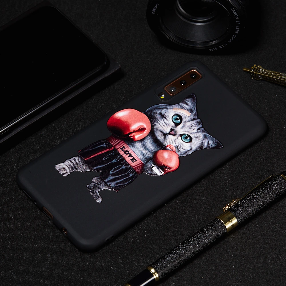 Чехол с рисунком совы для Samsung Galaxy A7 2018 A750 чехлы A9 мягкий чехол из ТПУ животных |