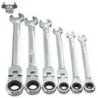 DANIU 6 шт 6 мм-12 мм Метрическая головка трещотки гаечный ключ гибкий поворотный гаечный ключ для метрического инструмента наборы ручных инструментов