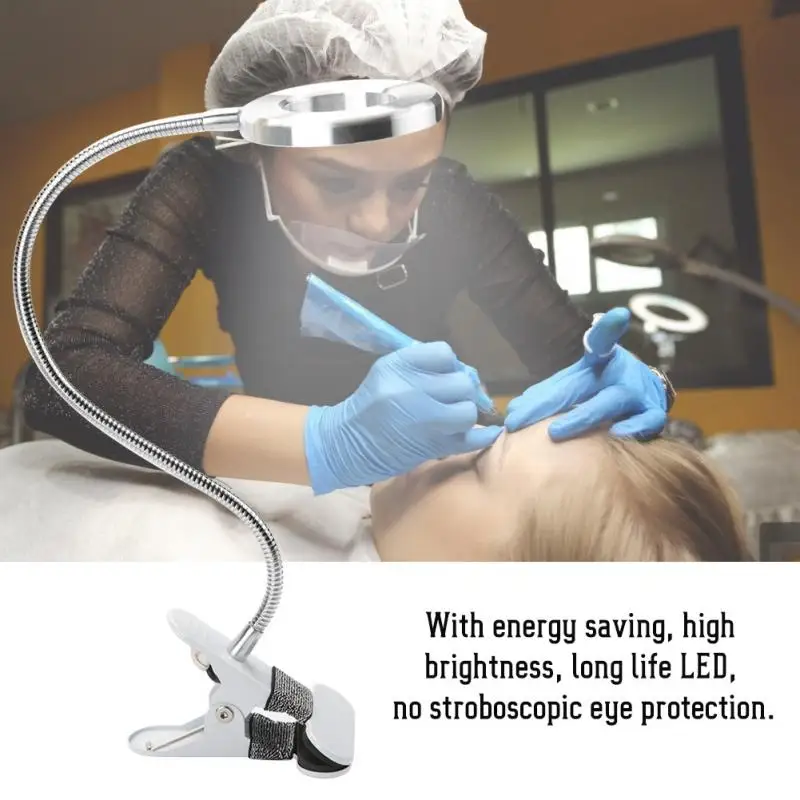 USB Круг LED нал арт макияж лампа для бровей губ тату чтения салон красоты