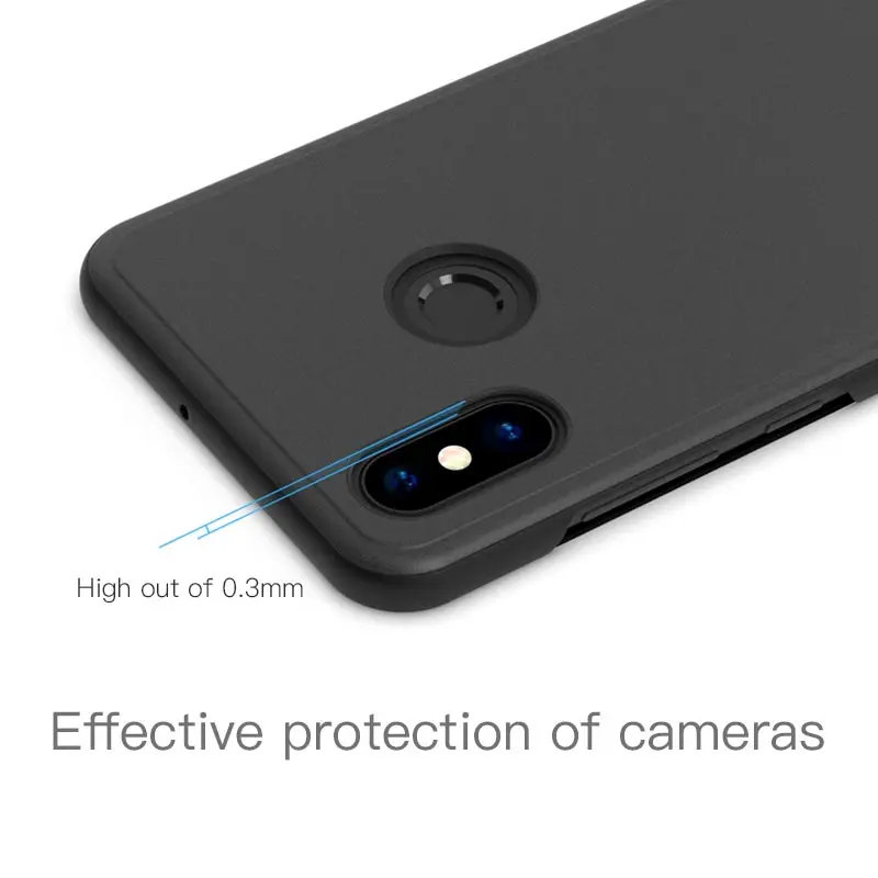 Leather Cover Flip Case For Xiaomi Redmi 6Pro 6A S2 note 5Pro 4X note5 5plus note3 note5A note4 Clear Mirror Smart View |