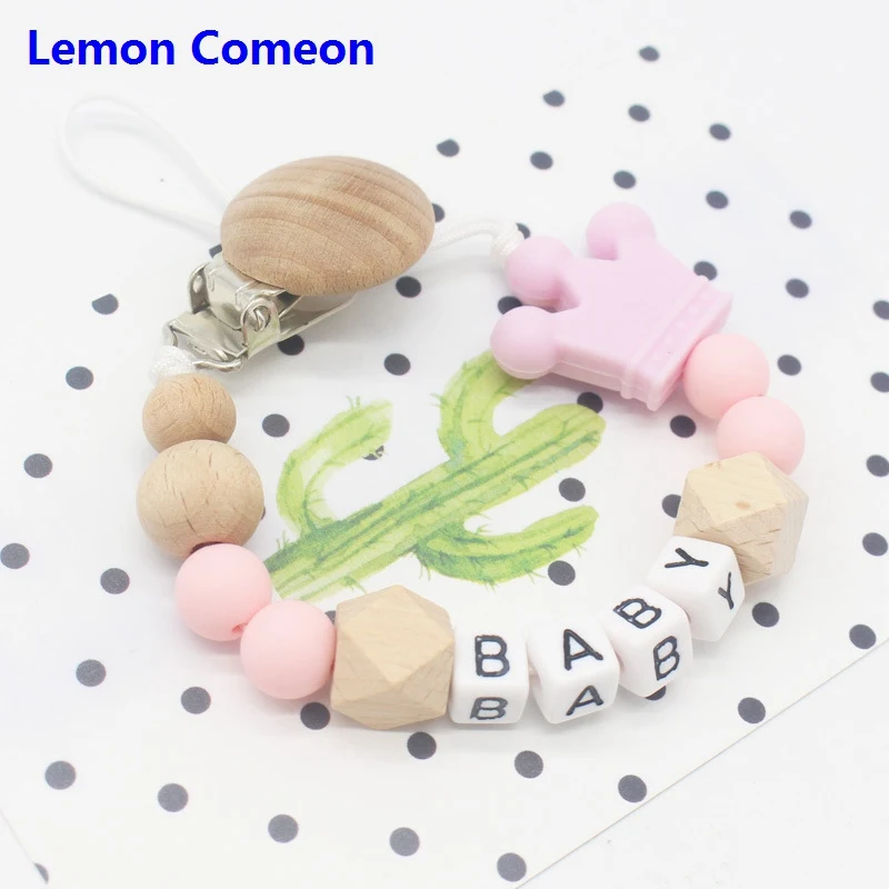 1 шт. силиконовый зажим для соски Lemon comeon персонализированное имя BPA подарок