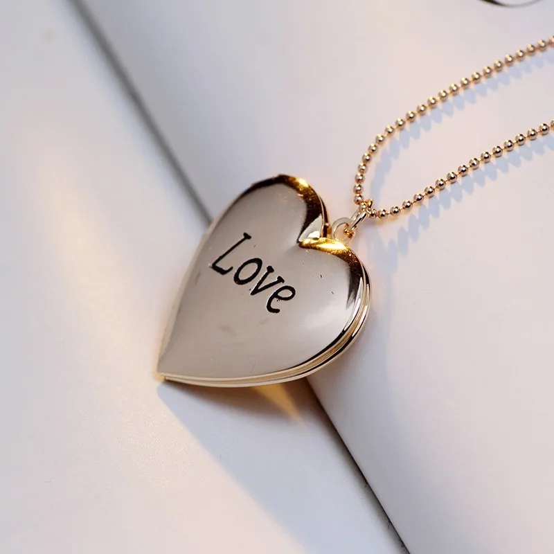 Locket Pendant Necklace Photo Frame Gold Silver Love Letter Jewelry Gifts YT-A60 | Украшения и аксессуары