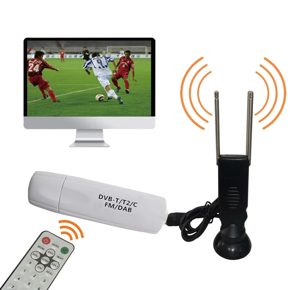 ТВ тюнер с USB разъемом флешка поддержкой Wi Fi DVB T DAB + HD до Win10 MJZSEE R901|SmartTV-стики и
