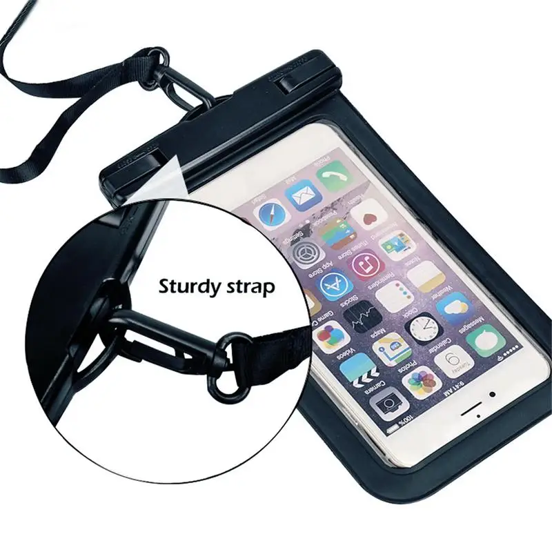 

Dry Bag PVC Mobile Phone Waterproof Transparent Pack Pouch Cover For Diving Swimming High Perspective Photo Touch Screen