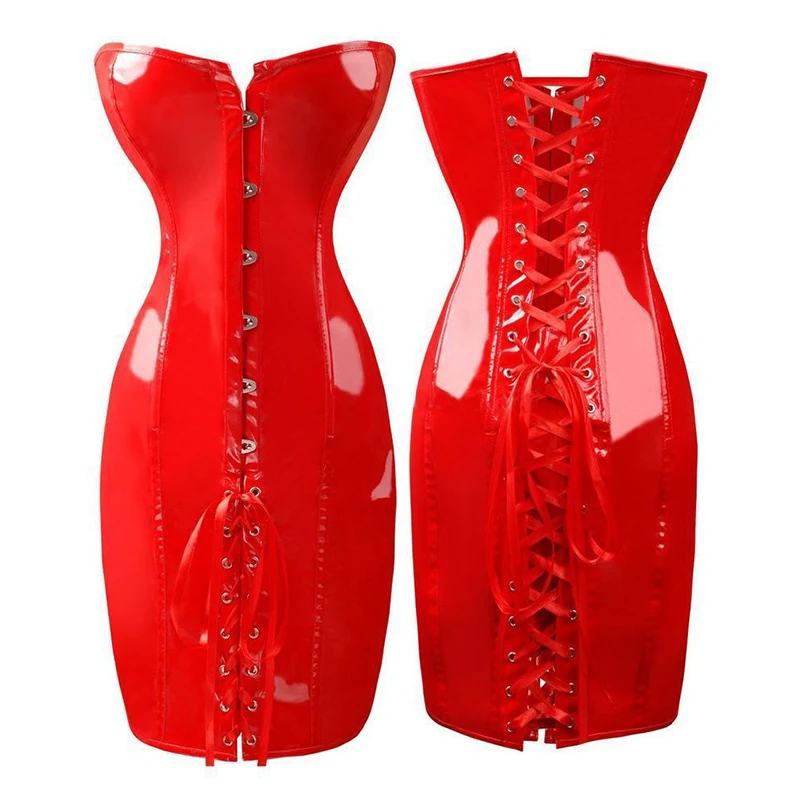 Женское готическое панк-платье с корсетом на груди корсетное платье бретелях