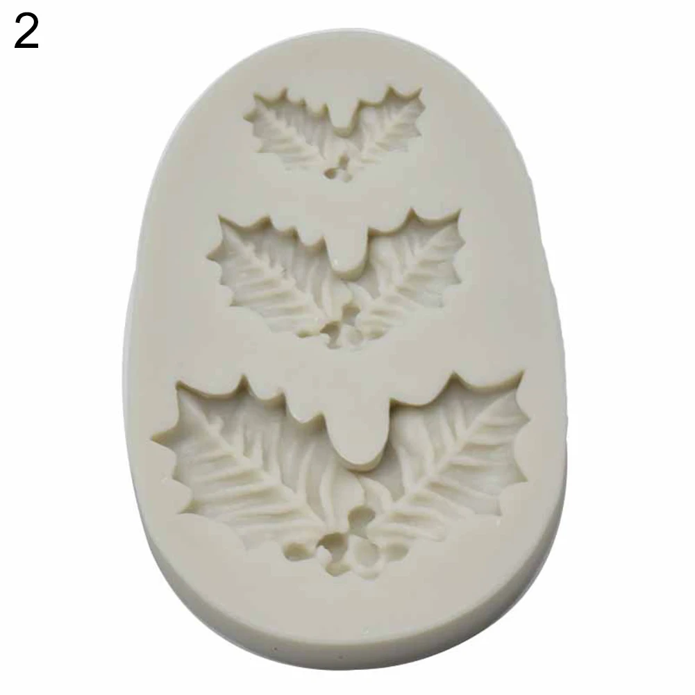 Christmas Style Leaf Fondant Mould Cake Decor Chocolate Paste Mold DIY Sugarcraft Bake Tool |