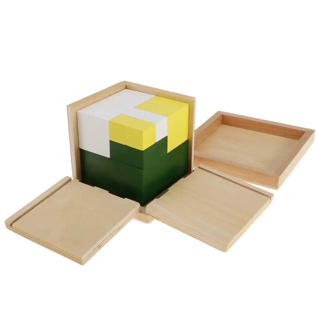 Montessori Wooden Building Blocks Intellectual Development Game Imagination Educational Toys for Children Toddler |