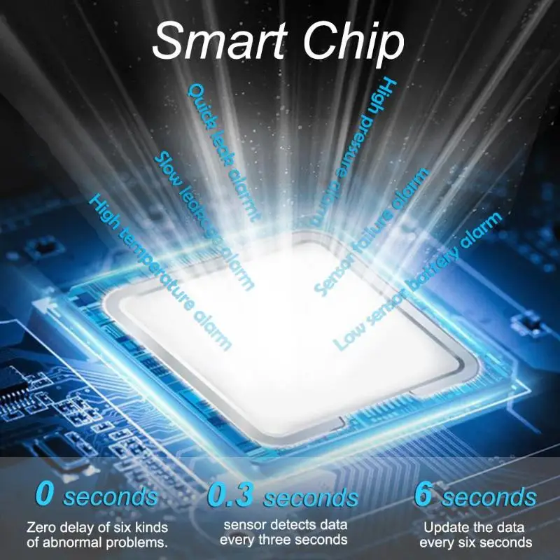 Солнечный беспроводной с ЖК-дисплеем TPMS система контроля давления в шинах 4