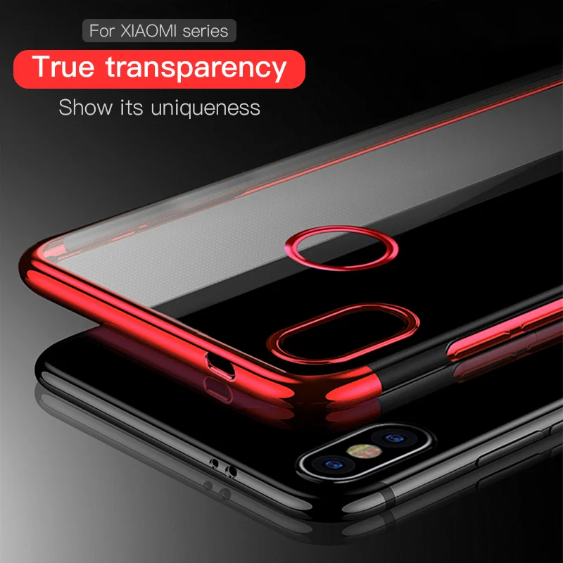 Прозрачный случай для Redmi Примечание 4 Note 5 Pro 4X 6Pro 6A Мягкий ТПУ чехол телефона Xiaomi