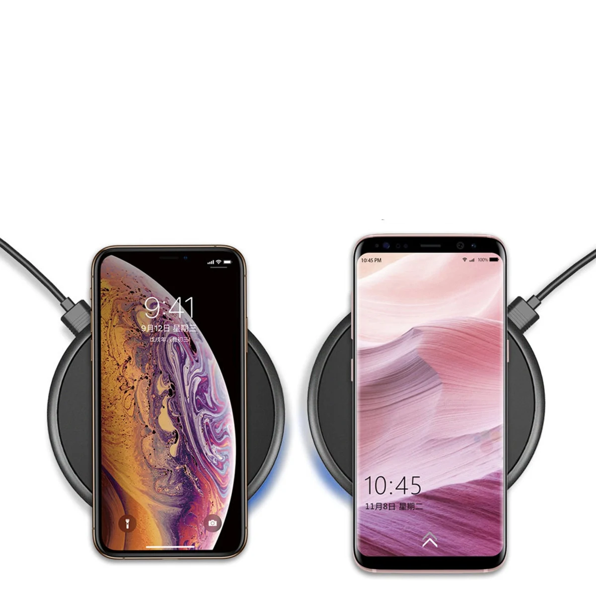Беспроводное зарядное устройство для Iphone X/XS Max XR Samsung S9 + Note 9 8 Быстрое