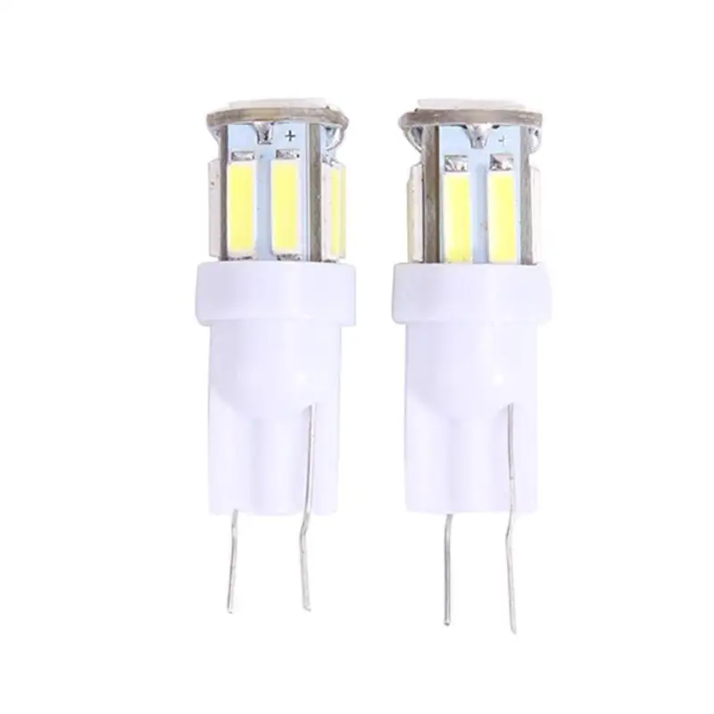 1 пара DC 12V Автомобильные светодиодные лампы T10 7020 10SMD клиновидная лампа для чтения