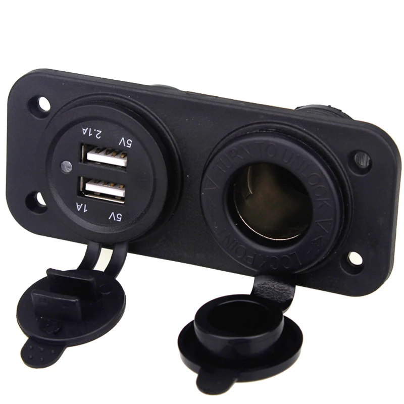 CARCHET 12V двойная USB розетка для автомобильного прикуривателя сплиттер зарядное