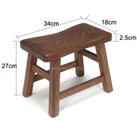 2022 asian traditional furniture japanese antique wooden stool chicken wingwood living room portable small wood low stool