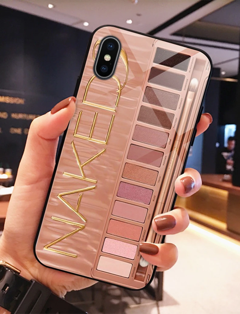 Модный чехол из закаленного стекла для iPhone 6 6s Plus 7 8 мягкий ТПУ X XR XS Max защитная