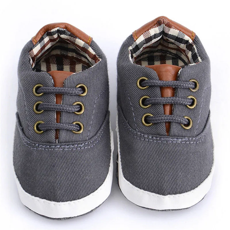 New Spring Autumn Baby Soft Sole Canvas Walking Shoes First Walkers Infant Children Boy Moccasin Sneakers 0-18 Months |