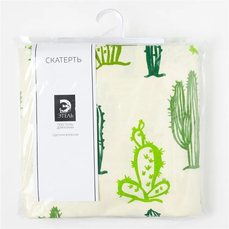 Скатерть Этель Кактусы 150×180 см репс пл. 130 г/м² 100% хлопок|Скатерти| |