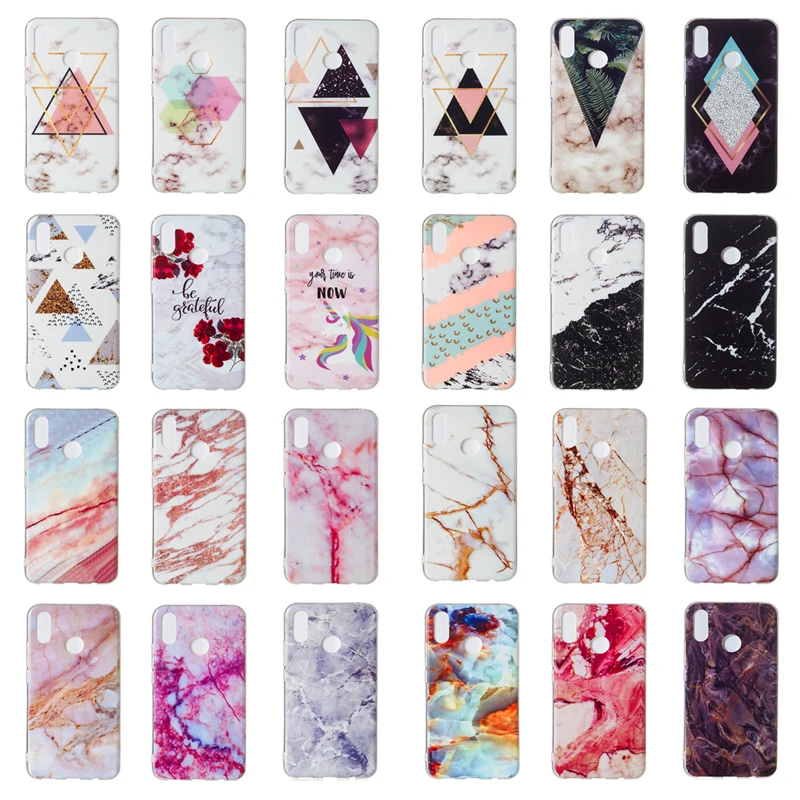 Marble Phone Case For Huawei Nova 3i P smart Plus Cover Y9 2019 Enjoy 9 INS Style Unicorn TPU Silicon |