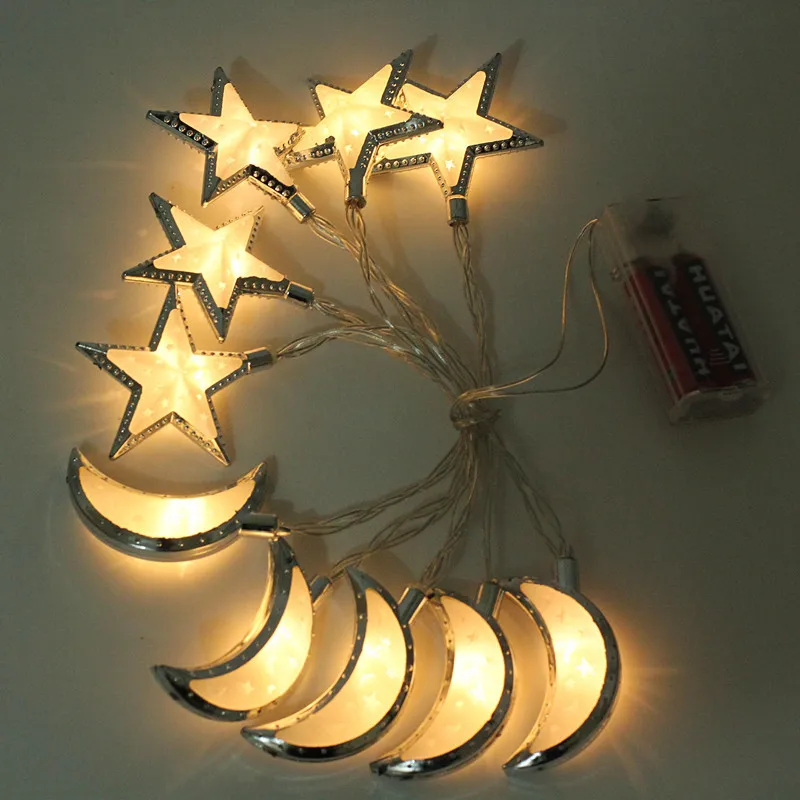 Рамадан светильник светодиодный строка батареи свет деко eid