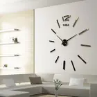 Новинка 2019, современные большие 3D зеркальные настенные часы, наклейки для дома, офиса, комнаты, DIY Декор