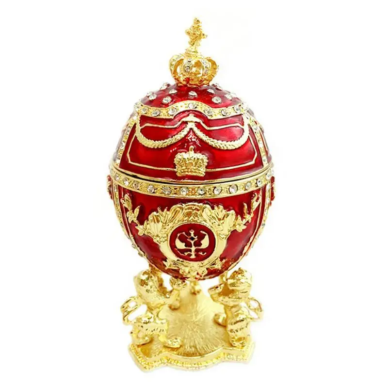 Новое настольное украшение ручной росписи в стиле Faberge эмалированное яйцо Стразы
