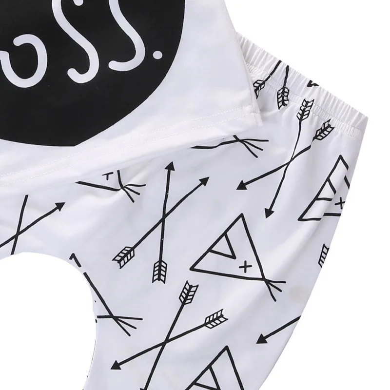 2 шт. футболка с коротким рукавом и штаны геометрическим принтом|Комплекты одежды