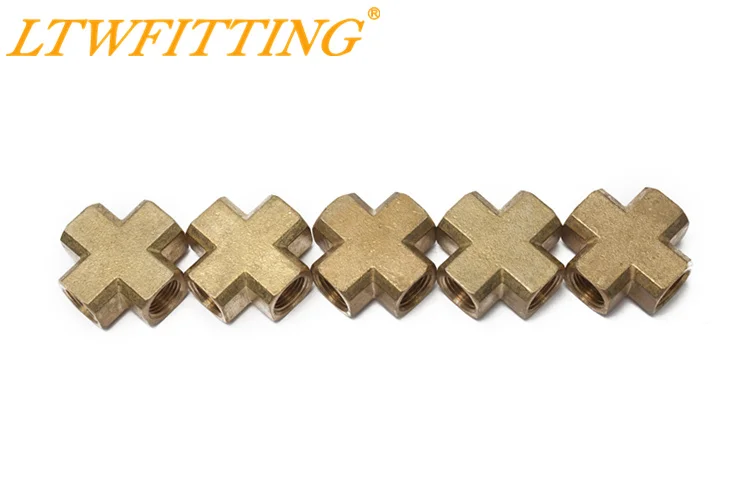 LTWFITTING Латунная Труба Женский крестообразный фитинг 3/8 дюйма NPT топливный