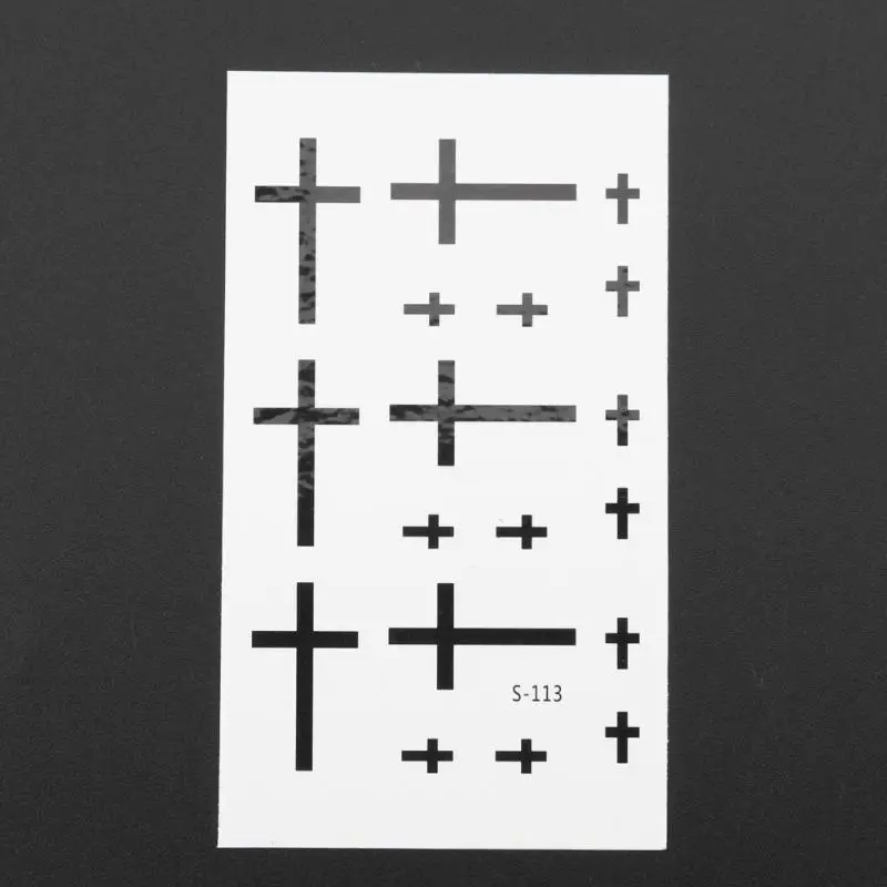 10 шт Крест шаблон временные татуировки наклейки водонепроницаемый боди-арт |