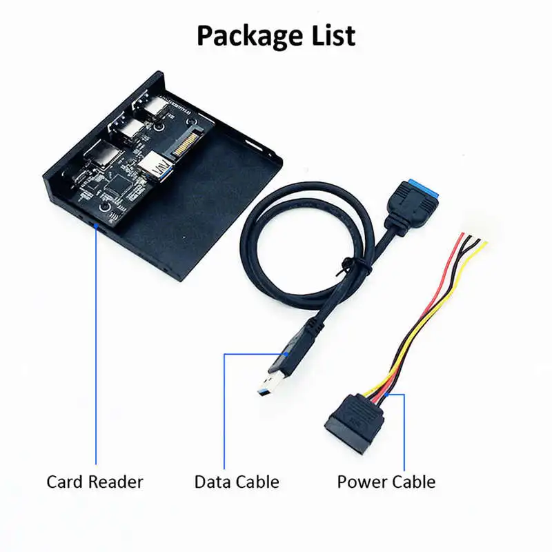 33S50-Rtk 3 в 1 кардридер ПК Передняя панель медиа Type-C двойной Usb 0 порт концентратор
