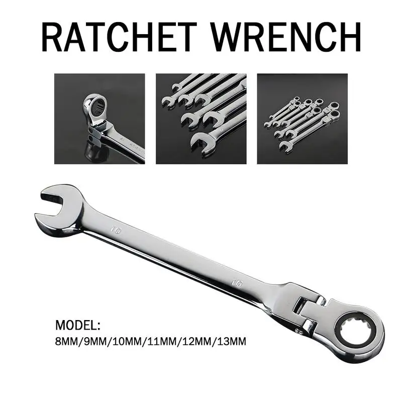 

Adjustable Ratchet Wrench Foldable Wrench Torx Opening Manual Swing Wrench for Car Repair Car Tools