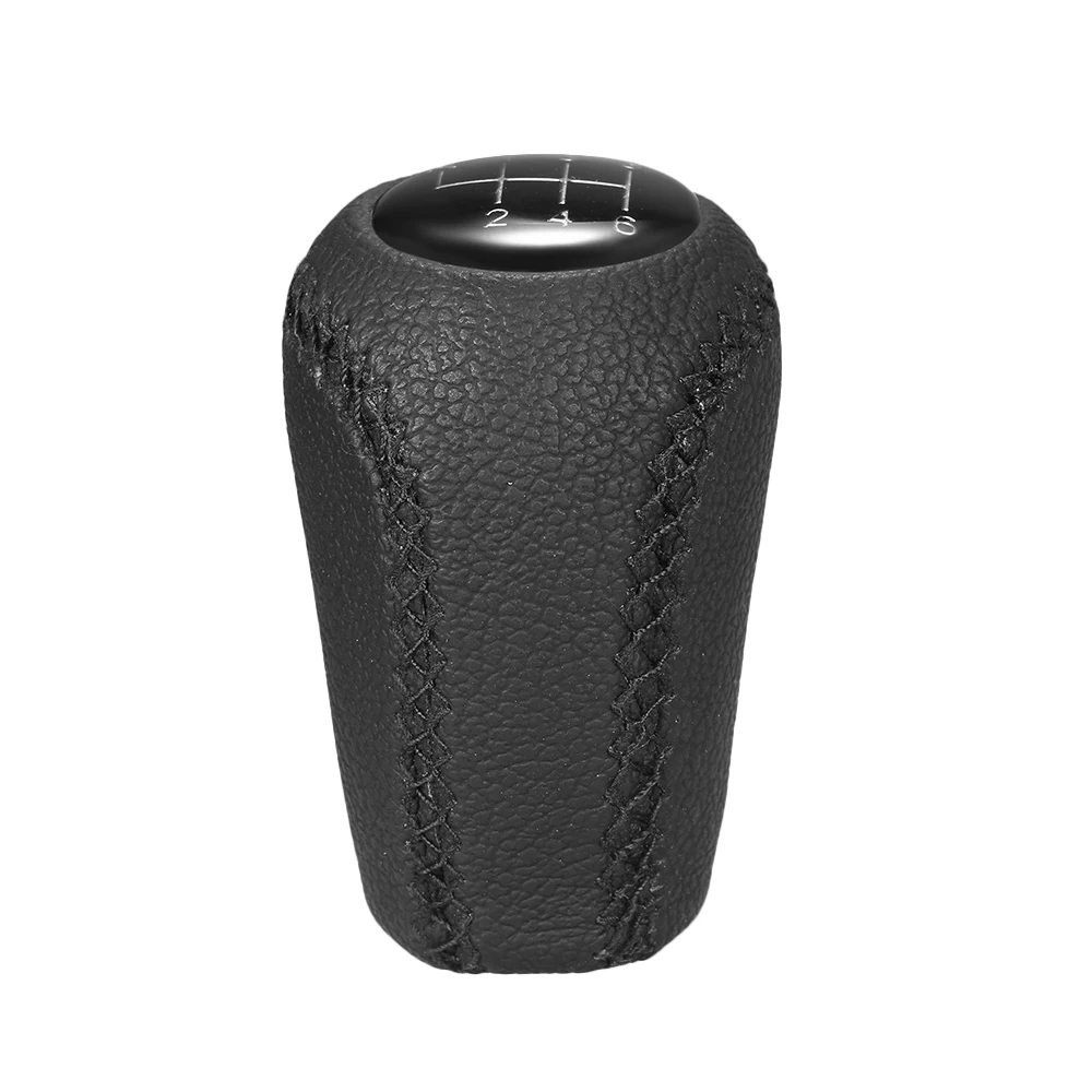 Ручка переключения передач 5 скоростей 6 чёрная из натуральной кожи|Кресла и