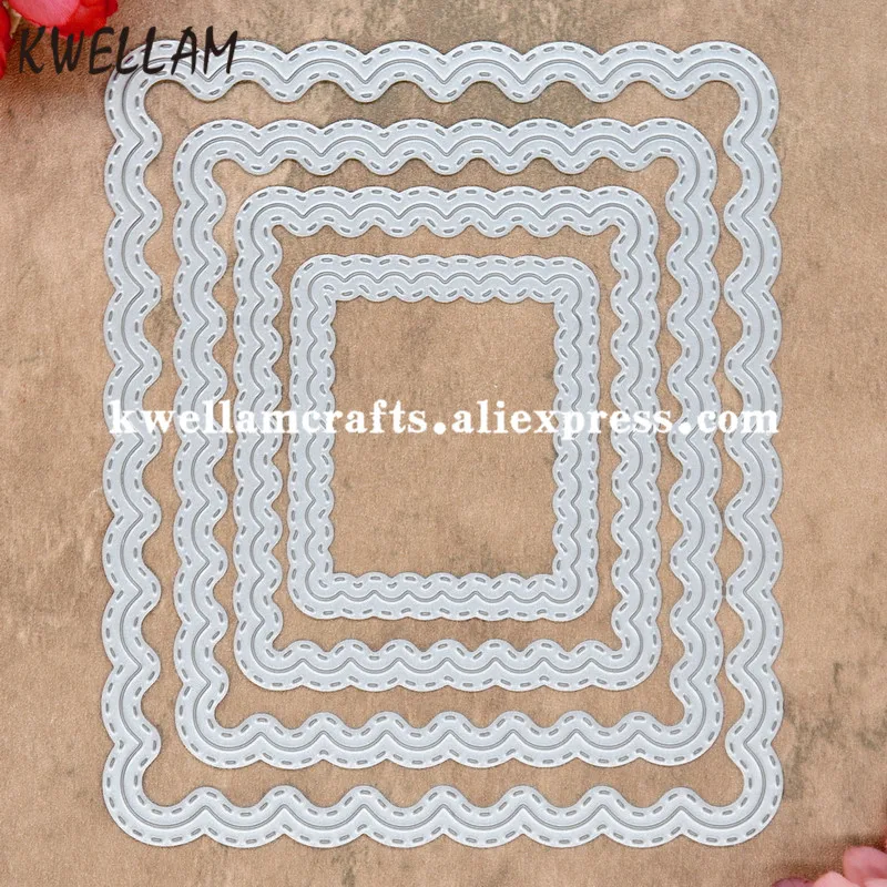 Outside In Stitched Rectangle Stackables Metal Die cutting Dies For DIY Scrapbooking Photo Album Embossing Folder 8072611 | Дом и сад