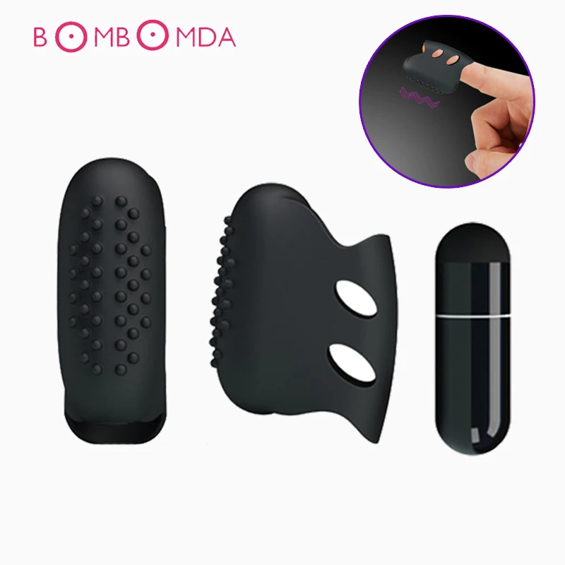 Силиконовые перчатки для пальцев Вибраторы G spot половые губы клитор оргазма Пуля