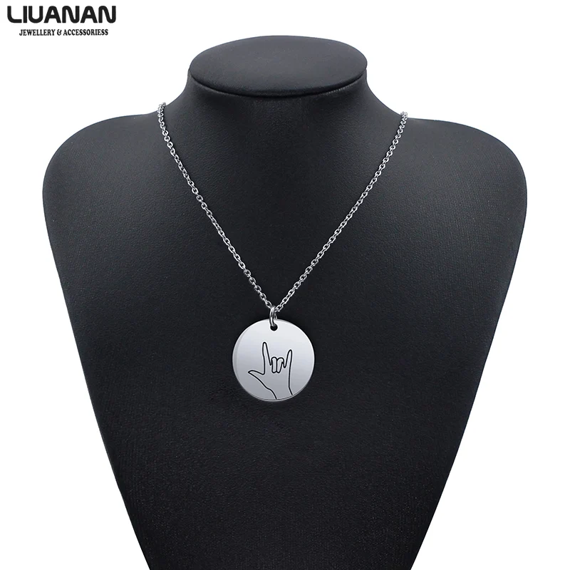 Sister Gifts лучшие ожерелья для друга Love You ручные жесты ожерелье крутые подарочные