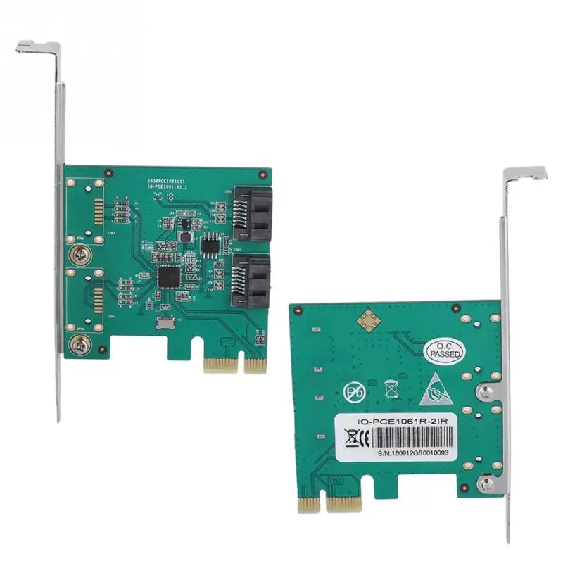 Высокая скорость PCI E до 2 * SATA порт RAID карта контроллера 6 Гбит/с|Платы расширения| |