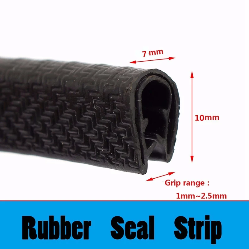 

4m U-shape Car Door Seal Strip Edge Trim Protector Guard Rubber Strip for Cars/Metal Edges/Boat Waterproof Trim Noise