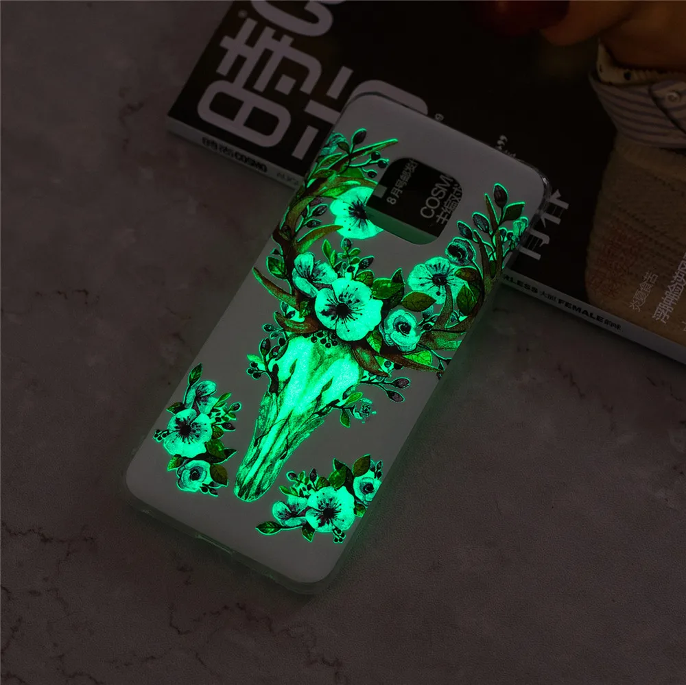 For Huawei Mate 20 Pro Case Luminous Cute Cartoon Unicorn Flower Glow in the Dark Soft TPU Silicone | Мобильные телефоны и