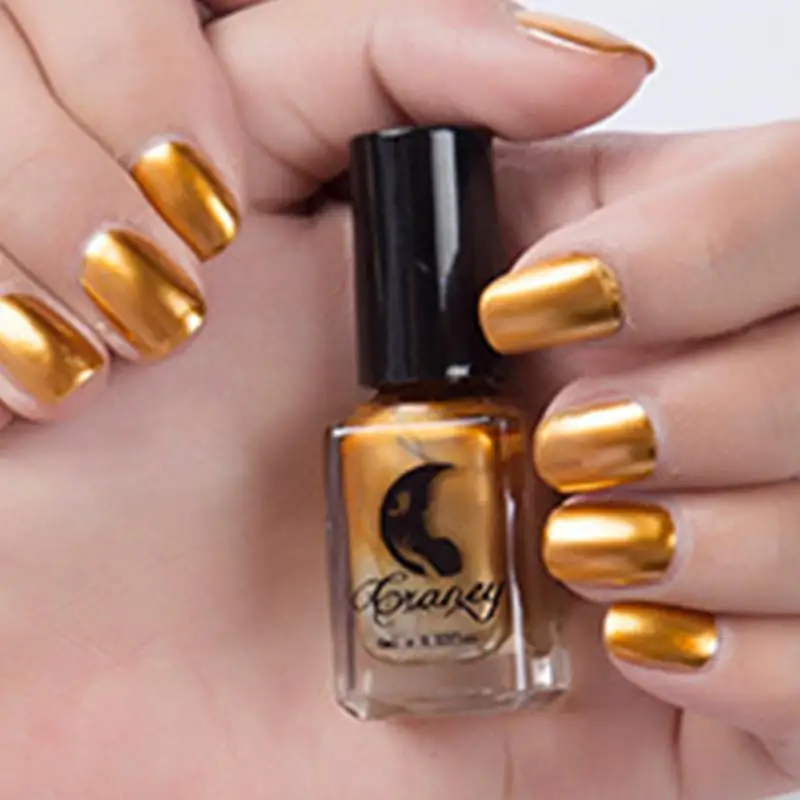 6 ml Hot Nail Art Makeup Cosmetics Waterproof Matel Varnish Oil Metallic Effect Silver Mirror Fingernail Polish 7 colors | Красота и