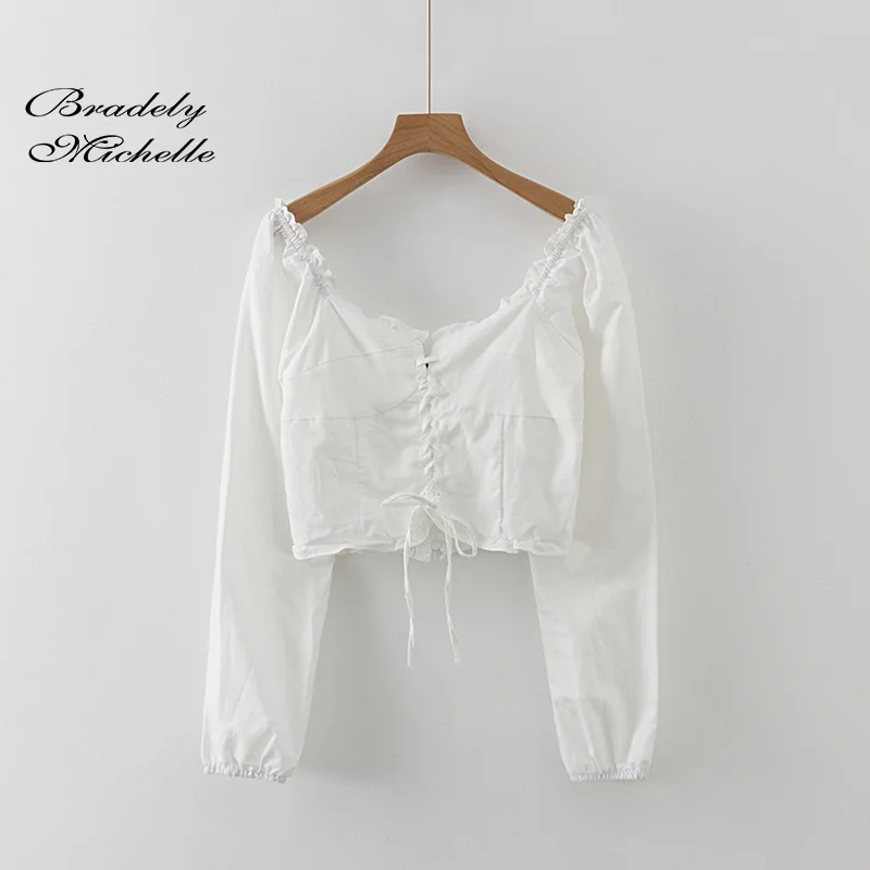 Женский уличный Топ BRADELY MICHELLE Элегантная Модная клетчатая футболка с длинным