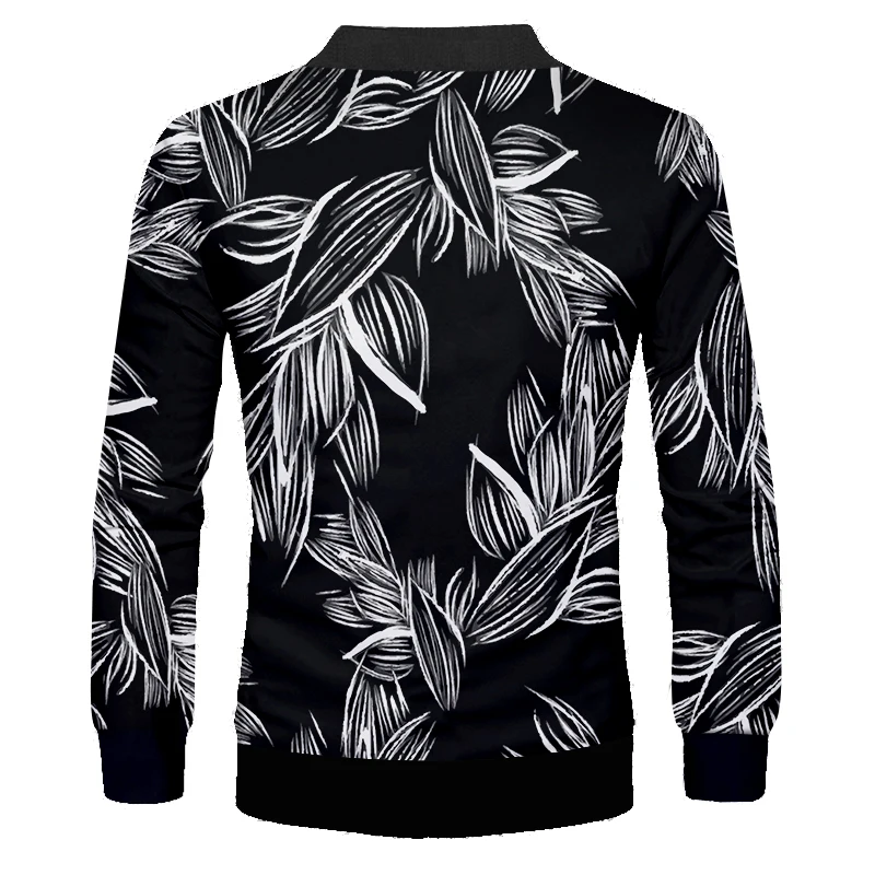 OGKB Casual 2018 Windbreaker Tracksuits 3d Cool Printing Forest Leaves Plant Jacket Unisex Coat Long Sleeve Tops Harajuku Hiphop | Мужская