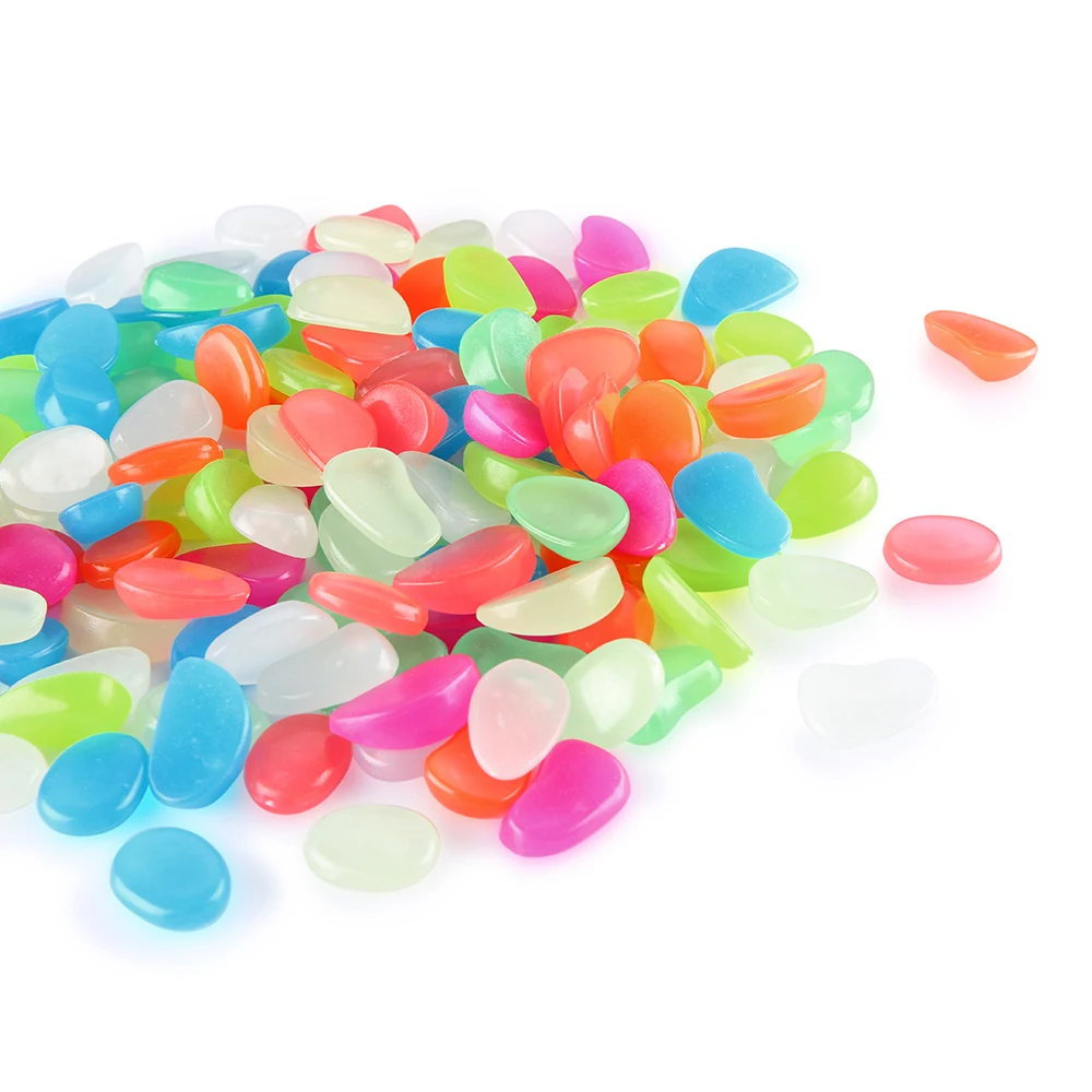 COZZINE 100 шт. галька светящиеся камни светятся в темноте Сад Аквариум DIY украшения