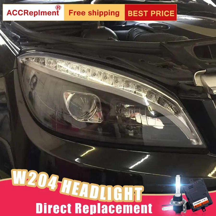 2 шт. светодиодный ные фары для Benz W204 2007 2011 Автомобильные ангельские глазки