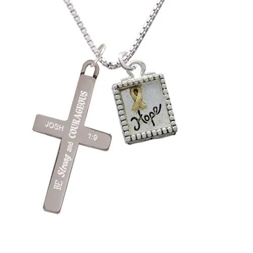Shadow Box ''hope'' с золотой цветной лентой крепкое и мужественное крест